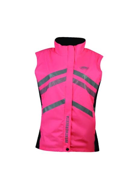 Weatherbeeta Reflective Lightweight Waterproof Vest Pink