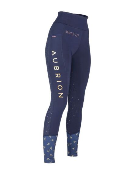 Shires Aubrion Team Riding Tights Navy
