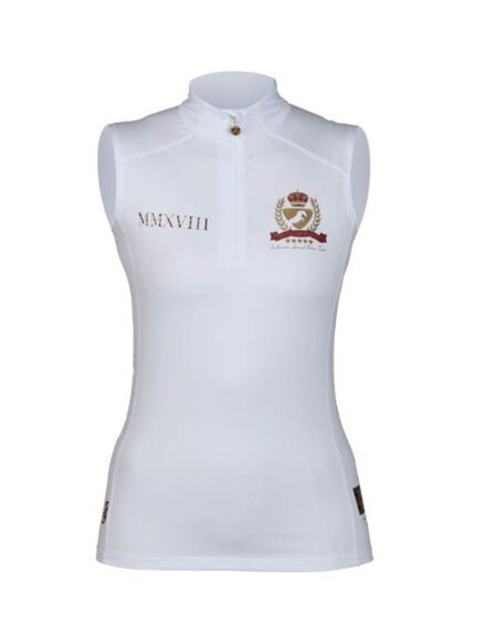 Shires Aubrion Team Sleeveless Base Layer White 