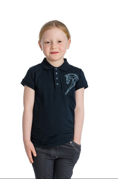 girls navy polo